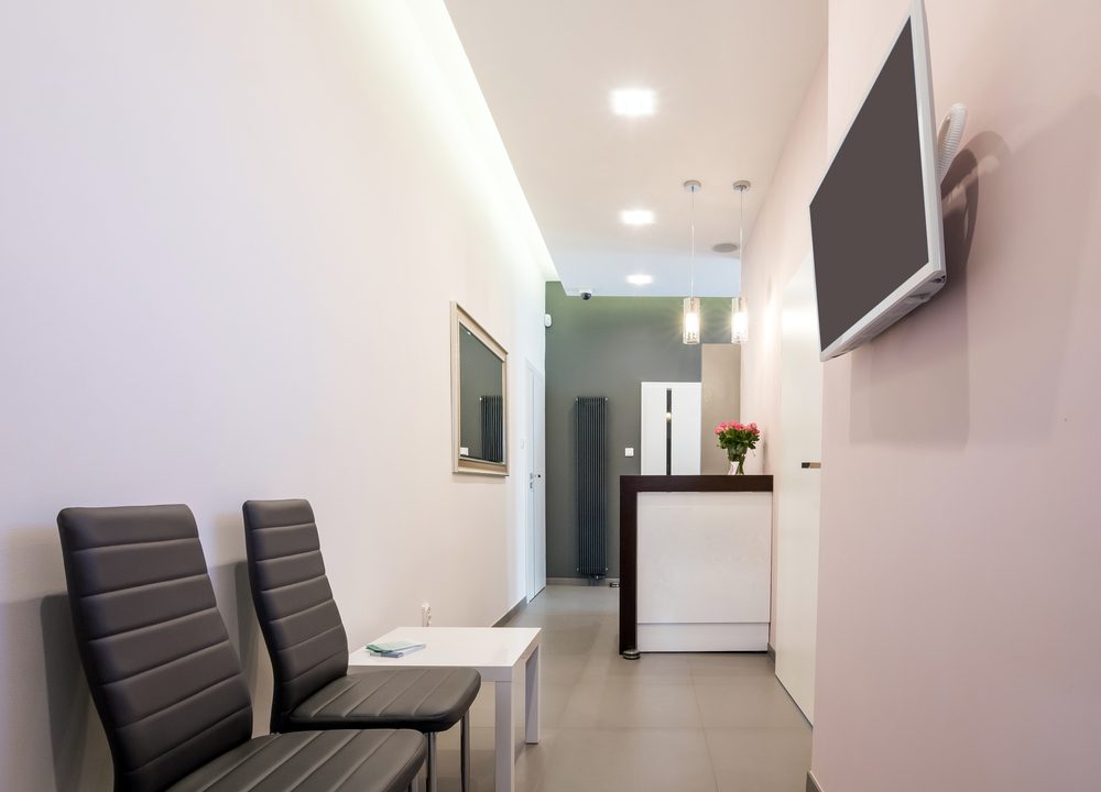Comfortable dental office reception area